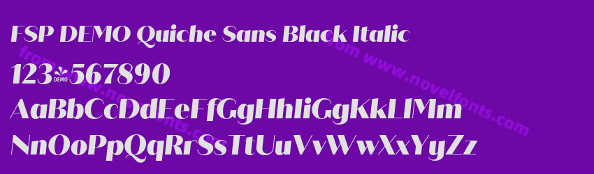 FSP DEMO Quiche Sans Black ItalicPreview FSP DEMO Quiche Sans Black ItalicPreview