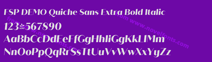 FSP DEMO Quiche Sans Extra Bold ItalicPreview FSP DEMO Quiche Sans Extra Bold ItalicPreview