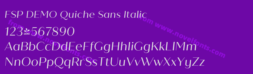 FSP DEMO Quiche Sans ItalicPreview FSP DEMO Quiche Sans ItalicPreview