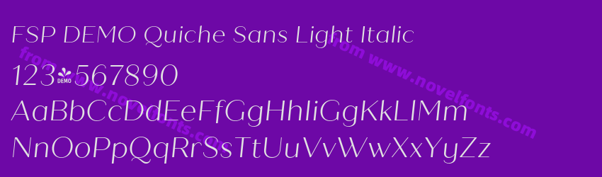 FSP DEMO Quiche Sans Light ItalicPreview FSP DEMO Quiche Sans Light ItalicPreview