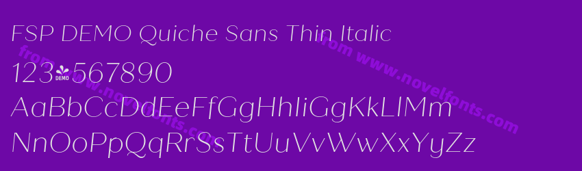 FSP DEMO Quiche Sans Thin ItalicPreview FSP DEMO Quiche Sans Thin ItalicPreview
