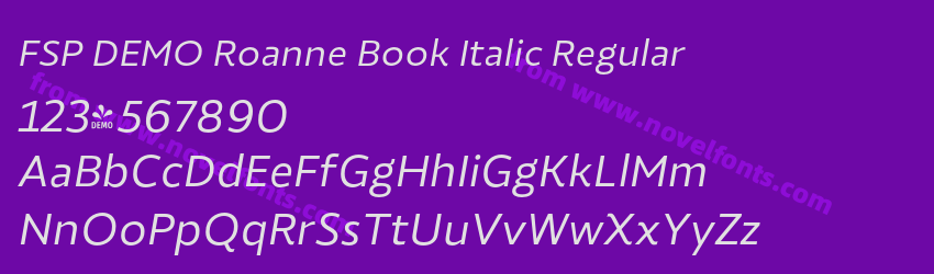 FSP DEMO Roanne Book Italic RegularPreview FSP DEMO Roanne Book Italic RegularPreview