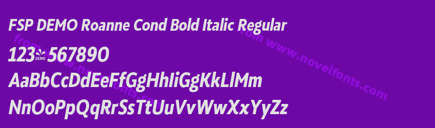 FSP DEMO Roanne Cond Bold Italic RegularPreview FSP DEMO Roanne Cond Bold Italic RegularPreview