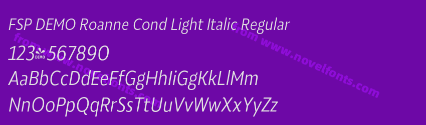 FSP DEMO Roanne Cond Light Italic RegularPreview FSP DEMO Roanne Cond Light Italic RegularPreview