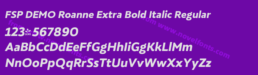 FSP DEMO Roanne Extra Bold Italic RegularPreview FSP DEMO Roanne Extra Bold Italic RegularPreview