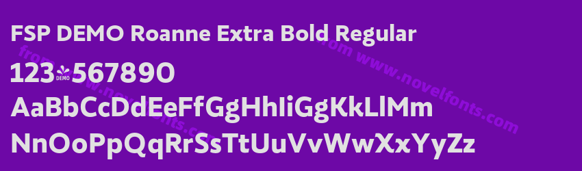 FSP DEMO Roanne Extra Bold RegularPreview FSP DEMO Roanne Extra Bold RegularPreview