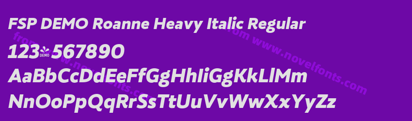 FSP DEMO Roanne Heavy Italic RegularPreview FSP DEMO Roanne Heavy Italic RegularPreview