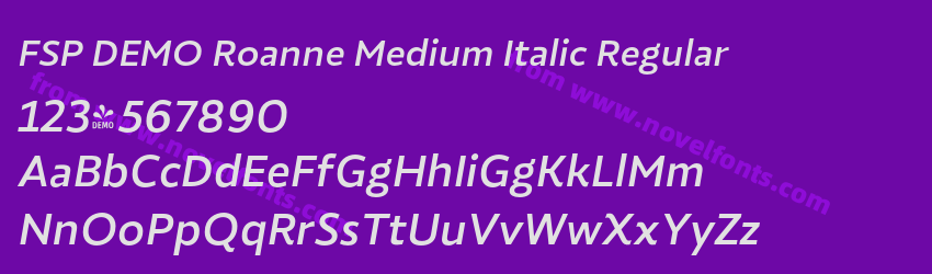 FSP DEMO Roanne Medium Italic RegularPreview FSP DEMO Roanne Medium Italic RegularPreview