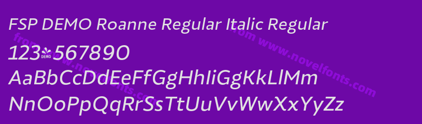 FSP DEMO Roanne Regular Italic RegularPreview FSP DEMO Roanne Regular Italic RegularPreview