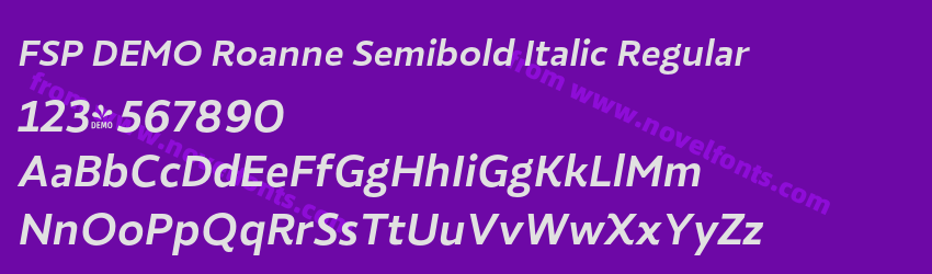 FSP DEMO Roanne Semibold Italic RegularPreview FSP DEMO Roanne Semibold Italic RegularPreview