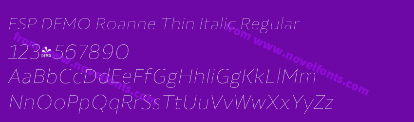 FSP DEMO Roanne Thin Italic RegularPreview FSP DEMO Roanne Thin Italic RegularPreview