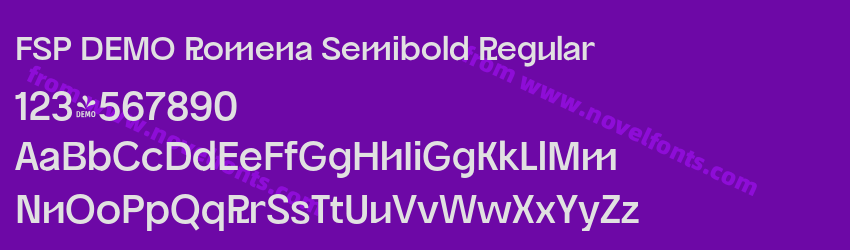 FSP DEMO Romena Semibold RegularPreview FSP DEMO Romena Semibold RegularPreview