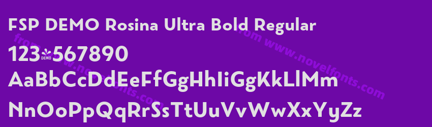FSP DEMO Rosina Ultra Bold RegularPreview FSP DEMO Rosina Ultra Bold RegularPreview