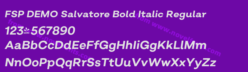 FSP DEMO Salvatore Bold Italic RegularPreview FSP DEMO Salvatore Bold Italic RegularPreview