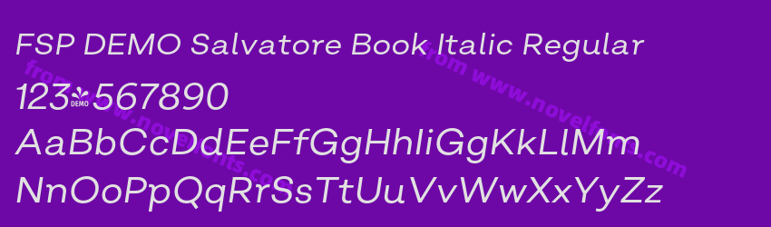 FSP DEMO Salvatore Book Italic RegularPreview FSP DEMO Salvatore Book Italic RegularPreview