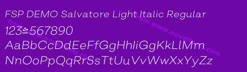 FSP DEMO Salvatore Light Italic RegularPreview FSP DEMO Salvatore Light Italic RegularPreview