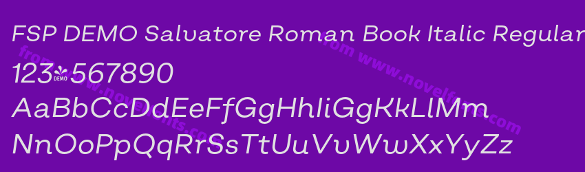 FSP DEMO Salvatore Roman Book Italic RegularPreview FSP DEMO Salvatore Roman Book Italic RegularPreview