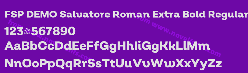FSP DEMO Salvatore Roman Extra Bold RegularPreview FSP DEMO Salvatore Roman Extra Bold RegularPreview