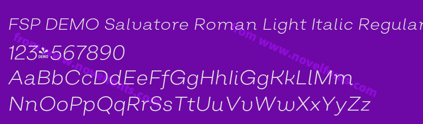 FSP DEMO Salvatore Roman Light Italic RegularPreview FSP DEMO Salvatore Roman Light Italic RegularPreview