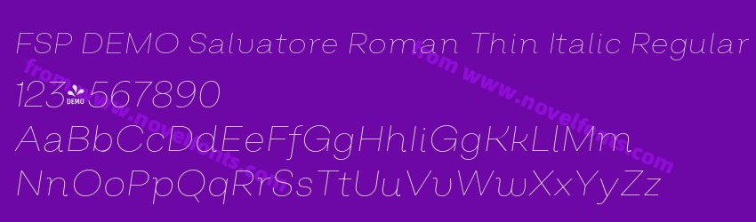 FSP DEMO Salvatore Roman Thin Italic RegularPreview FSP DEMO Salvatore Roman Thin Italic RegularPreview