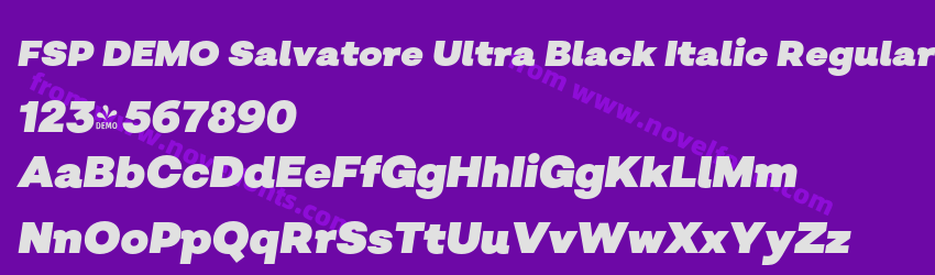 FSP DEMO Salvatore Ultra Black Italic RegularPreview FSP DEMO Salvatore Ultra Black Italic RegularPreview