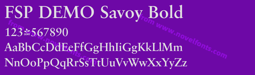 FSP DEMO Savoy BoldPreview FSP DEMO Savoy BoldPreview