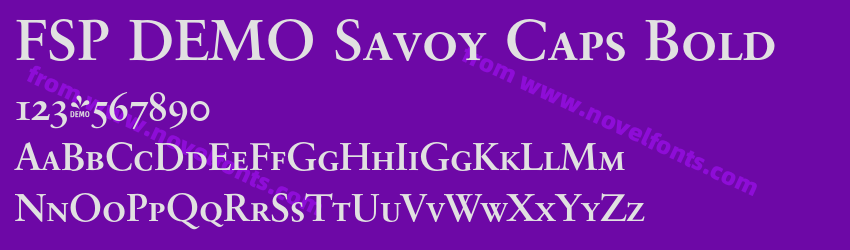 FSP DEMO Savoy Caps BoldPreview FSP DEMO Savoy Caps BoldPreview