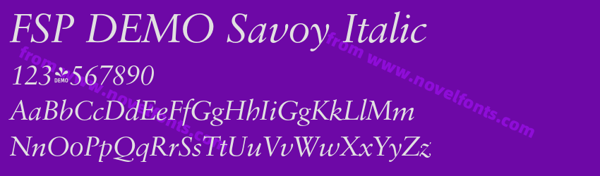 FSP DEMO Savoy ItalicPreview FSP DEMO Savoy ItalicPreview