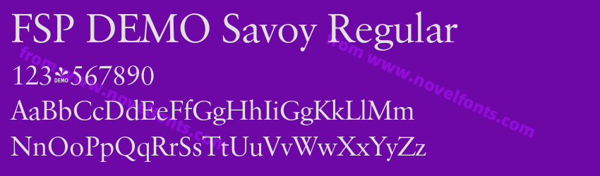 FSP DEMO Savoy RegularPreview FSP DEMO Savoy RegularPreview