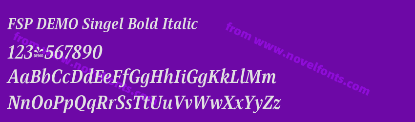 FSP DEMO Singel Bold ItalicPreview
