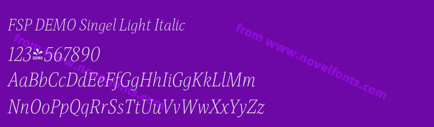 FSP DEMO Singel Light ItalicPreview