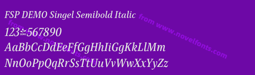 FSP DEMO Singel Semibold ItalicPreview