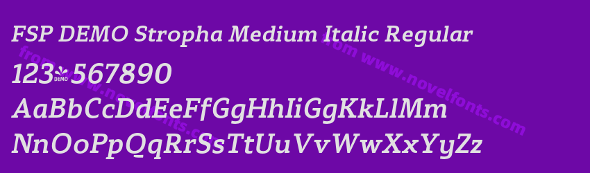 FSP DEMO Stropha Medium Italic RegularPreview