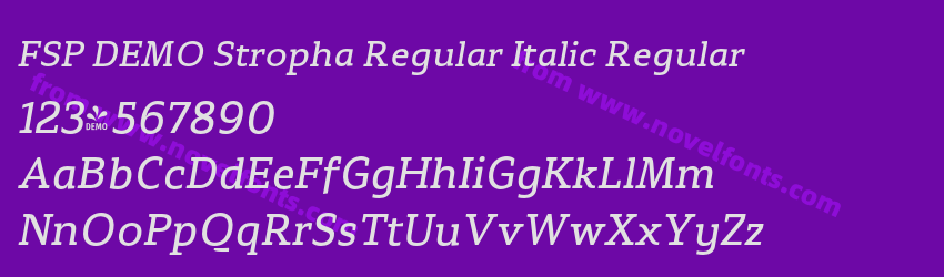 FSP DEMO Stropha Regular Italic RegularPreview FSP DEMO Stropha Regular Italic RegularPreview