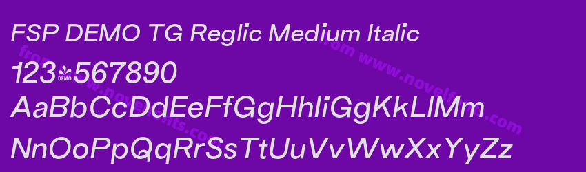FSP DEMO TG Reglic Medium ItalicPreview FSP DEMO TG Reglic Medium ItalicPreview