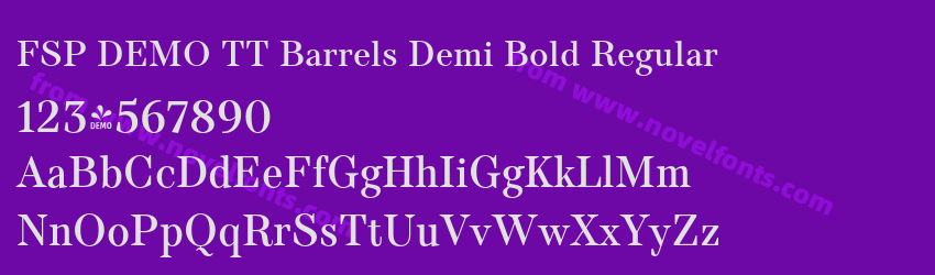 FSP DEMO TT Barrels Demi Bold RegularPreview