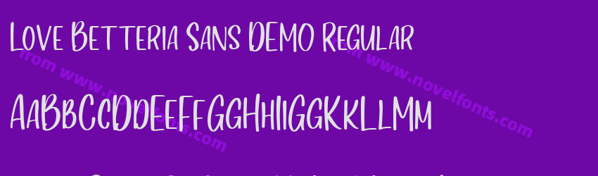 Love Betteria Sans DEMO RegularPreview