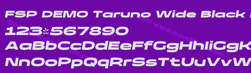 FSP DEMO Taruno Wide Black ItalicPreview FSP DEMO Taruno Wide Black ItalicPreview