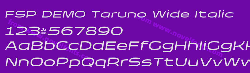 FSP DEMO Taruno Wide ItalicPreview FSP DEMO Taruno Wide ItalicPreview