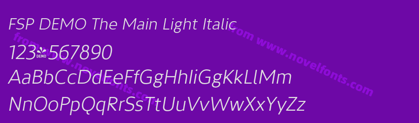 FSP DEMO The Main Light ItalicPreview FSP DEMO The Main Light ItalicPreview