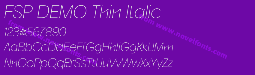 FSP DEMO Thin ItalicPreview FSP DEMO Thin ItalicPreview