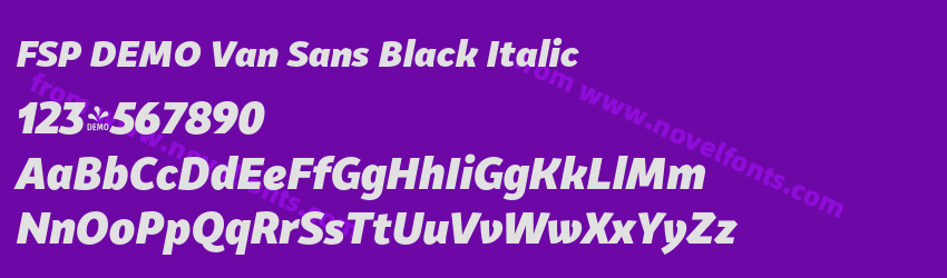 FSP DEMO Van Sans Black ItalicPreview FSP DEMO Van Sans Black ItalicPreview