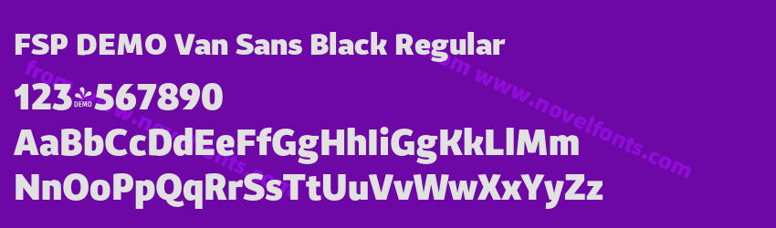 FSP DEMO Van Sans Black RegularPreview