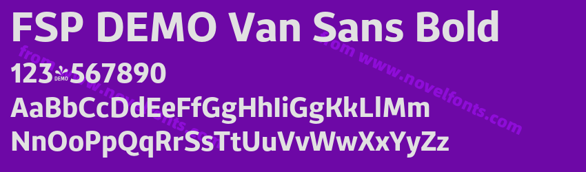 FSP DEMO Van Sans BoldPreview FSP DEMO Van Sans BoldPreview