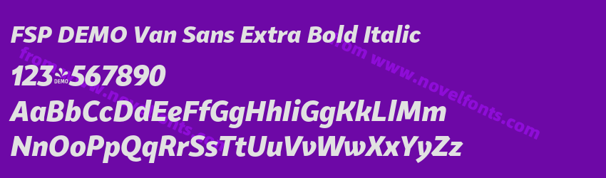 FSP DEMO Van Sans Extra Bold ItalicPreview FSP DEMO Van Sans Extra Bold ItalicPreview