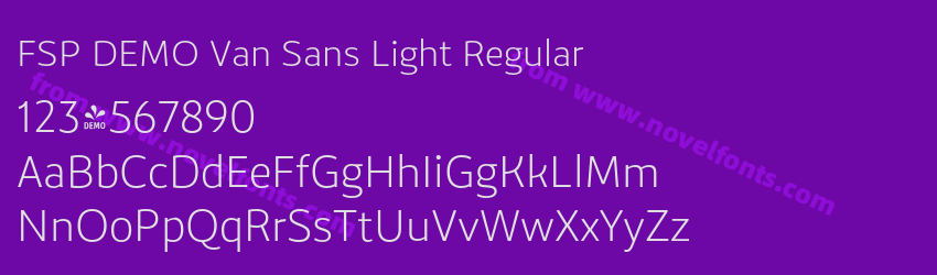 FSP DEMO Van Sans Light RegularPreview FSP DEMO Van Sans Light RegularPreview