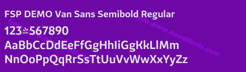 FSP DEMO Van Sans Semibold RegularPreview FSP DEMO Van Sans Semibold RegularPreview