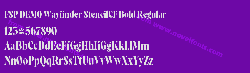 FSP DEMO Wayfinder StencilCF Bold RegularPreview FSP DEMO Wayfinder StencilCF Bold RegularPreview