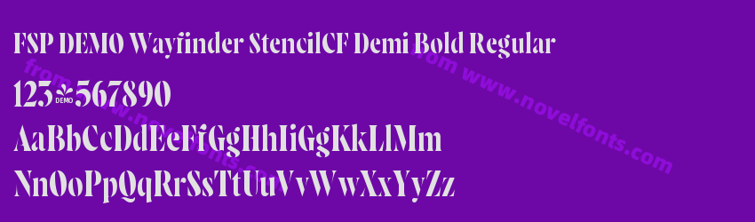 FSP DEMO Wayfinder StencilCF Demi Bold RegularPreview FSP DEMO Wayfinder StencilCF Demi Bold RegularPreview
