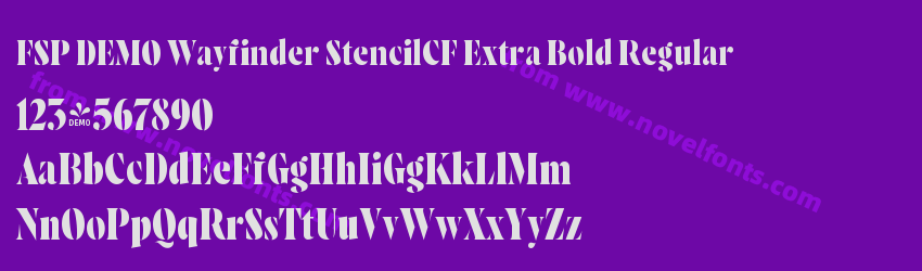 FSP DEMO Wayfinder StencilCF Extra Bold RegularPreview